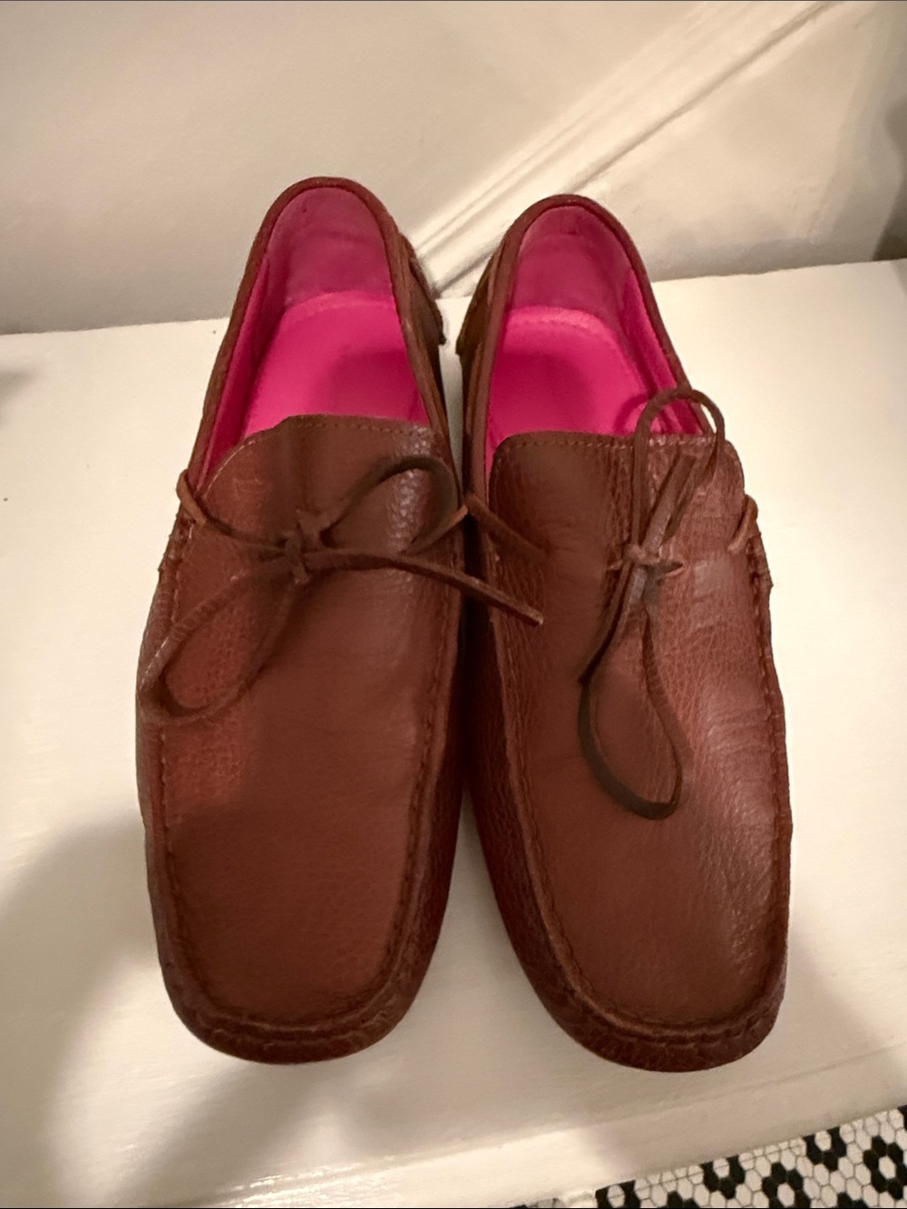 Luxury Colombian Leather diving Loafers Moccasins Argento & Bourbon cigar
Lounge